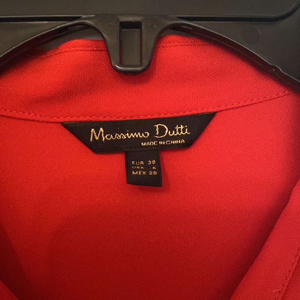 Massimo Dutti Red Button Down Blouse - image 2